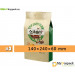 #3-140 x 240 x 60--Kraft Quad Seal Pouch with Custom Logo