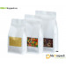 #UK8-White Kraft Quad Seal Pouch with Square Window/6 Sizes Available