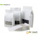 #UK8-White Kraft Quad Seal Pouch with Square Window/6 Sizes Available