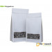 #UK8-White Kraft Quad Seal Pouch with Square Window/6 Sizes Available