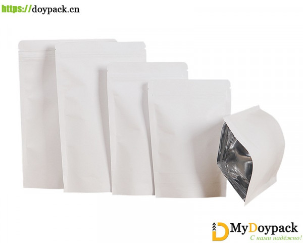 #UK6-White Kraft Doypack/Stand Up Pouch/9 Sizes Available