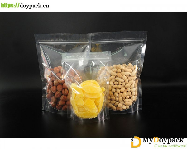 #UP1-Transparent Glossy Doypack/Stand Up Pouch/7 Sizes Available