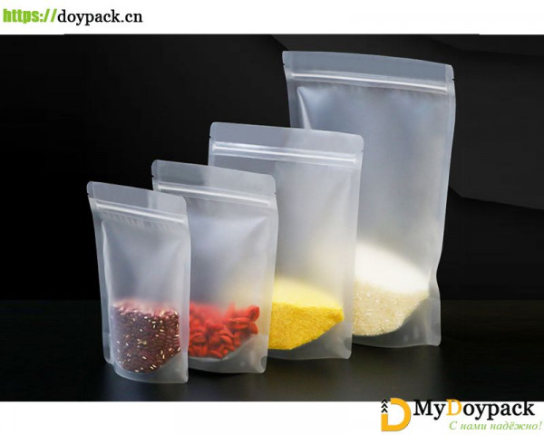 #UP2-Transparent Matt Doypack/Stand Up Pouch/7 Sizes Available